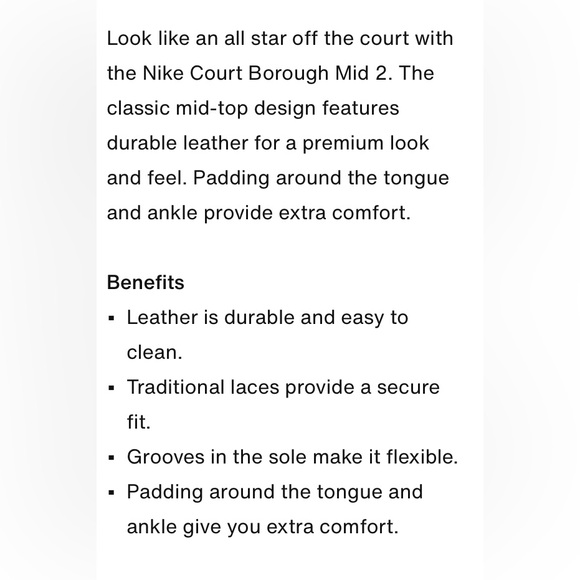 Nike Court Borough Mid 2 (Big Kids' Shoe) - 7Y - Picture 2 of 4